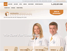 Tablet Screenshot of horvathdermatology.com
